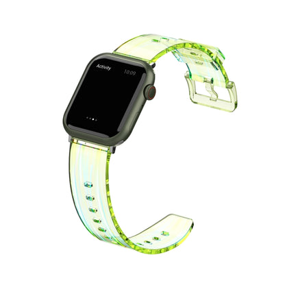 Bracelet de montre en silicone transparent Aurora pour la série Apple Watch, 7 41mm / 6&SE&5&4 40mm / 3&2&1 38mm
