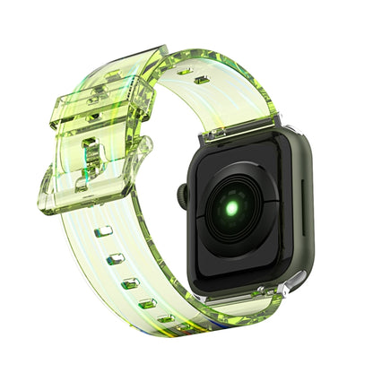 Bracelet de montre en silicone transparent Aurora pour la série Apple Watch, 7 41mm / 6&SE&5&4 40mm / 3&2&1 38mm