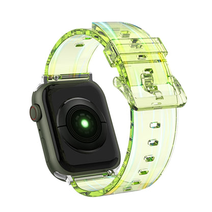Bracelet de montre en silicone transparent Aurora pour la série Apple Watch, 7 41mm / 6&SE&5&4 40mm / 3&2&1 38mm