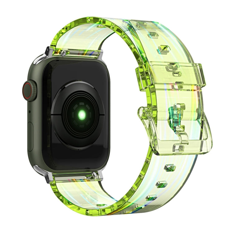 Bracelet de montre en silicone transparent Aurora pour la série Apple Watch, 7 41mm / 6&SE&5&4 40mm / 3&2&1 38mm