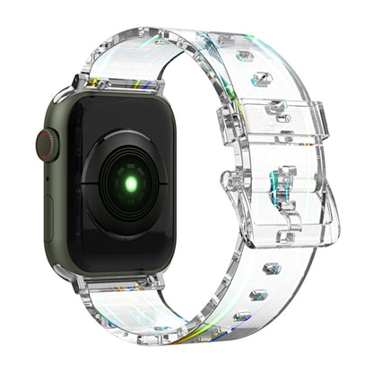 Bracelet de montre en silicone transparent Aurora pour la série Apple Watch, 7 41mm / 6&SE&5&4 40mm / 3&2&1 38mm, 7 45mm / 6&SE&5&4 44mm / 3&2&1 42mm