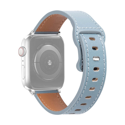 Bracelet de montre en cuir de vachette à boucle papillon pour la série Apple Watch, 7 41mm / 6&SE&5&4 40mm / 3&2&1 38mm, 7 45mm / 6&SE&5&4 44mm / 3&2&1 42mm