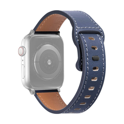 Bracelet de montre en cuir de vachette à boucle papillon pour la série Apple Watch, 7 41mm / 6&SE&5&4 40mm / 3&2&1 38mm, 7 45mm / 6&SE&5&4 44mm / 3&2&1 42mm