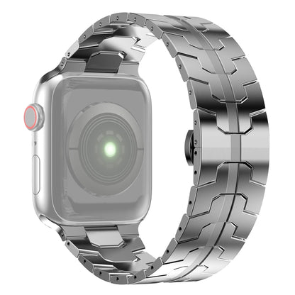 Bracelet en acier pour Apple Watch Series, 7 41mm / 6&SE&5&4 40mm / 3&2&1 38mm, 7 45mm / 6&SE&5&4 44mm / 3&2&1 42mm