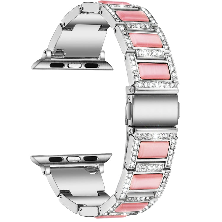 Bracelet de montre en métal opale de 22 mm pour la série Apple Watch, 7 41mm / 6&SE&5&4 40mm / 3&2&1 38mm, 7 45mm / 6&SE&5&4 44mm / 3&2&1 42mm