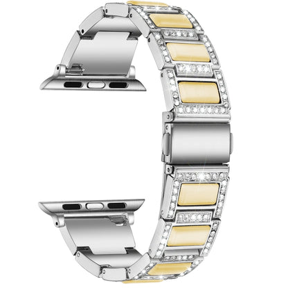 Bracelet de montre en métal opale de 22 mm pour la série Apple Watch, 7 41mm / 6&SE&5&4 40mm / 3&2&1 38mm, 7 45mm / 6&SE&5&4 44mm / 3&2&1 42mm