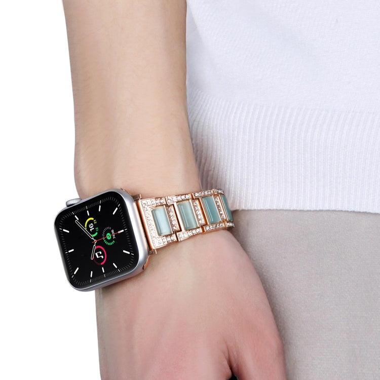 Bracelet de montre en métal opale de 22 mm pour la série Apple Watch, 7 41mm / 6&SE&5&4 40mm / 3&2&1 38mm, 7 45mm / 6&SE&5&4 44mm / 3&2&1 42mm