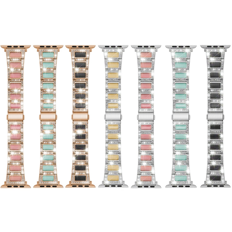 Bracelet de montre en métal opale de 22 mm pour la série Apple Watch, 7 41mm / 6&SE&5&4 40mm / 3&2&1 38mm, 7 45mm / 6&SE&5&4 44mm / 3&2&1 42mm