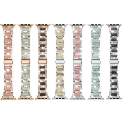 Bracelet de montre en métal opale de 22 mm pour la série Apple Watch, 7 41mm / 6&SE&5&4 40mm / 3&2&1 38mm, 7 45mm / 6&SE&5&4 44mm / 3&2&1 42mm