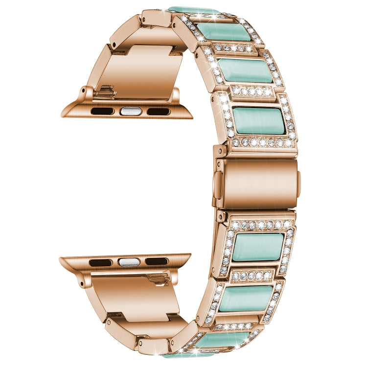 Bracelet de montre en métal opale de 22 mm pour la série Apple Watch, 7 41mm / 6&SE&5&4 40mm / 3&2&1 38mm, 7 45mm / 6&SE&5&4 44mm / 3&2&1 42mm