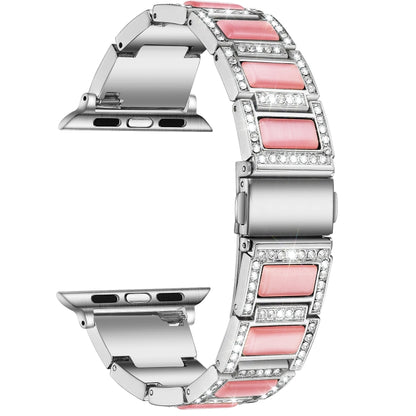 Bracelet de montre en métal opale de 22 mm pour la série Apple Watch, 7 41mm / 6&SE&5&4 40mm / 3&2&1 38mm, 7 45mm / 6&SE&5&4 44mm / 3&2&1 42mm