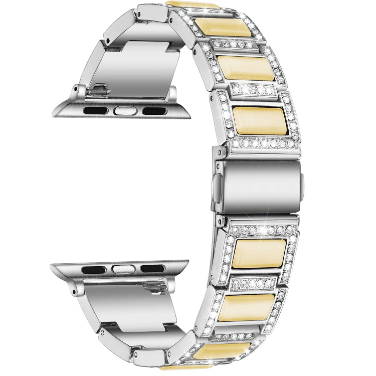 Bracelet de montre en métal opale de 22 mm pour la série Apple Watch, 7 41mm / 6&SE&5&4 40mm / 3&2&1 38mm, 7 45mm / 6&SE&5&4 44mm / 3&2&1 42mm
