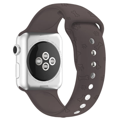 Bracelet de montre en silicone gaufré patte de chien pour la série Apple Watch, 7 41mm / 6&SE&5&4 40mm / 3&2&1 38mm, 7 45mm / 6&SE&5&4 44mm / 3&2&1 42mm