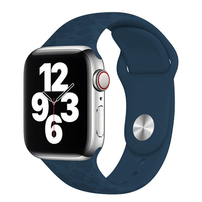 Bracelet de montre en silicone gaufré Cactus pour la série Apple Watch, 7 41mm / 6&SE&5&4 40mm / 3&2&1 38mm, 7 45mm / 6&SE&5&4 44mm / 3&2&1 42mm