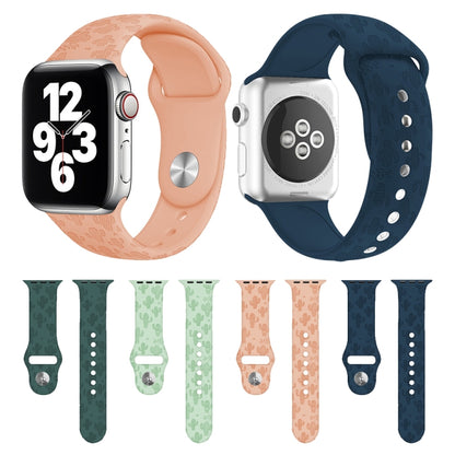 Bracelet de montre en silicone gaufré Cactus pour la série Apple Watch, 7 41mm / 6&SE&5&4 40mm / 3&2&1 38mm, 7 45mm / 6&SE&5&4 44mm / 3&2&1 42mm