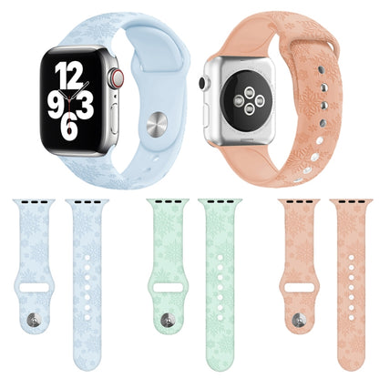 Bracelet de montre en silicone gaufré flocon de neige pour la série Apple Watch, 7 41mm / 6&SE&5&4 40mm / 3&2&1 38mm, 7 45mm / 6&SE&5&4 44mm / 3&2&1 42mm
