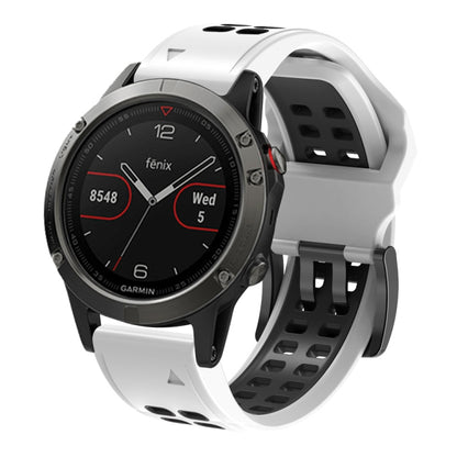 Bracelet de montre en silicone à double rangée à dégagement rapide, For Garmin Fenix 6, For Garmin Fenix 6X