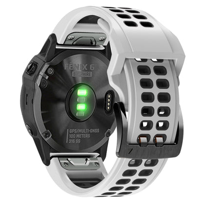 Bracelet de montre en silicone à double rangée à dégagement rapide, For Garmin Fenix 6, For Garmin Fenix 6X