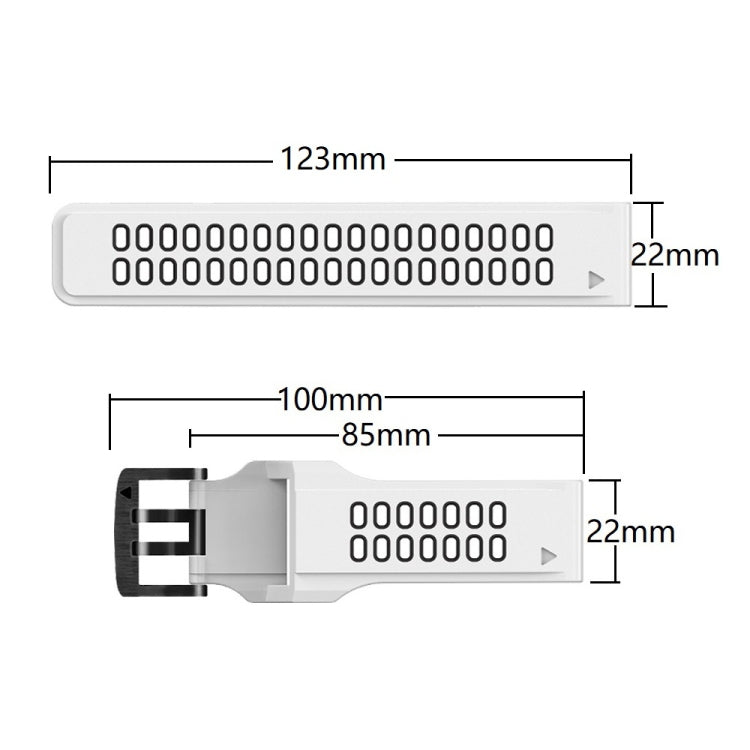 Bracelet de montre en silicone à double rangée à dégagement rapide, For Garmin Fenix 6, For Garmin Fenix 6X