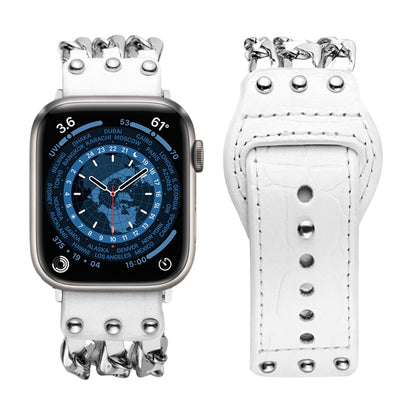 Bracelet de montre de style masculin en cuir véritable pour la série Apple Watch, 7 41mm / 6&SE&5&4 40mm / 3&2&1 38mm, 7 45mm / 6&SE&5&4 44mm / 3&2&1 42mm