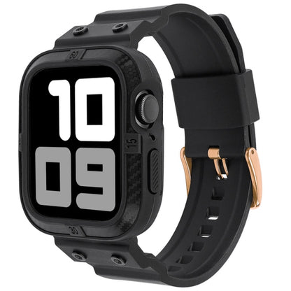 Bracelet de montre sport intégré en fibre de carbone pour la série Apple Watch, 7 41mm / 6&SE&5&4 40mm / 3&2&1 38mm, 7 45mm / 6&SE&5&4 44mm / 3&2&1 42mm