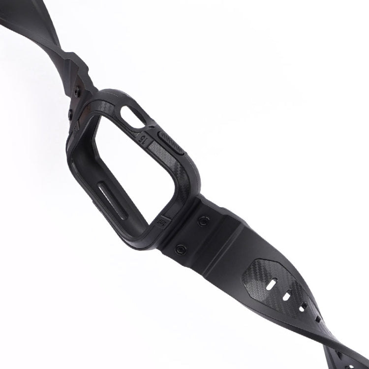Bracelet de montre sport intégré en fibre de carbone pour la série Apple Watch, 7 41mm / 6&SE&5&4 40mm / 3&2&1 38mm, 7 45mm / 6&SE&5&4 44mm / 3&2&1 42mm