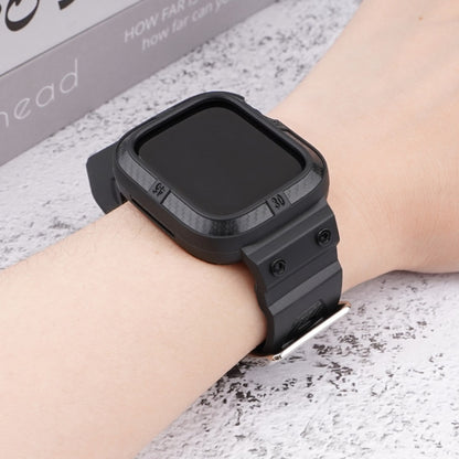Bracelet de montre sport intégré en fibre de carbone pour la série Apple Watch, 7 41mm / 6&SE&5&4 40mm / 3&2&1 38mm, 7 45mm / 6&SE&5&4 44mm / 3&2&1 42mm