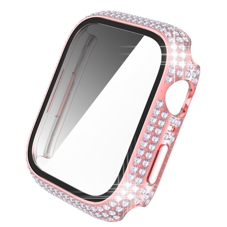 Diamond PC + boîtier de montre en verre trempé pour la série Apple Watch, 7 41mm, 7 45mm