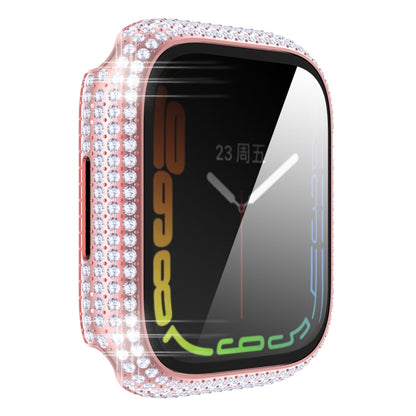 Diamond PC + boîtier de montre en verre trempé pour la série Apple Watch, 7 41mm, 7 45mm
