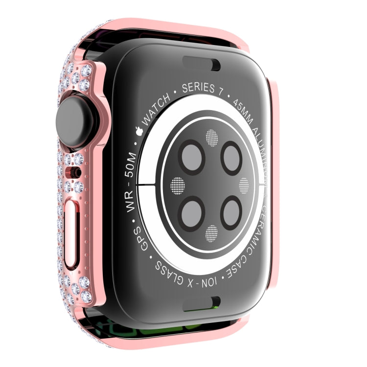Diamond PC + boîtier de montre en verre trempé pour la série Apple Watch, 7 41mm, 7 45mm