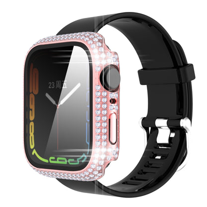 Diamond PC + boîtier de montre en verre trempé pour la série Apple Watch, 7 41mm, 7 45mm