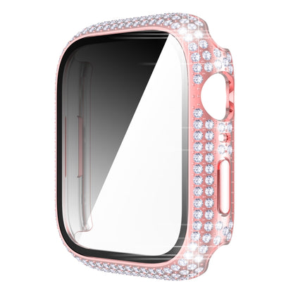 Diamond PC + boîtier de montre en verre trempé pour la série Apple Watch, 7 41mm, 7 45mm