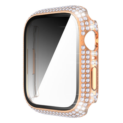 Diamond PC + boîtier de montre en verre trempé pour la série Apple Watch, 7 41mm, 7 45mm