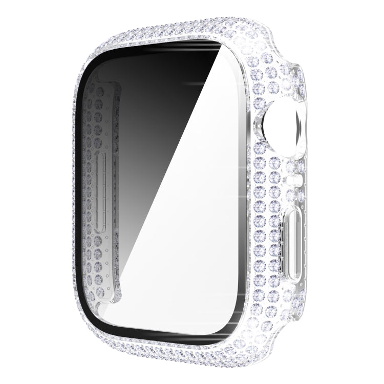 Diamond PC + boîtier de montre en verre trempé pour la série Apple Watch, 7 41mm, 7 45mm