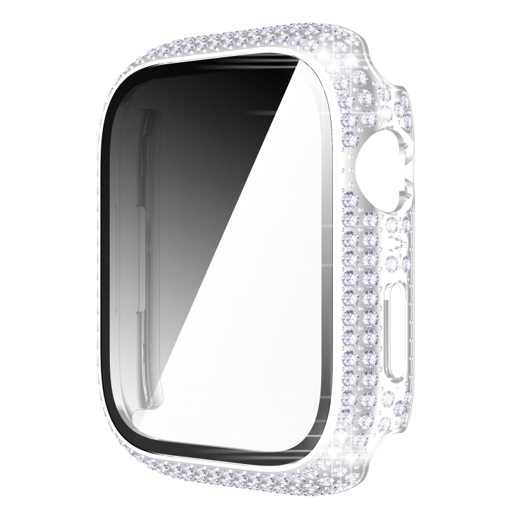 Diamond PC + boîtier de montre en verre trempé pour la série Apple Watch, 7 41mm, 7 45mm