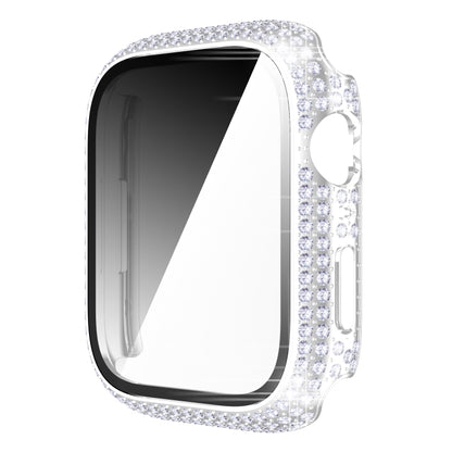 Diamond PC + boîtier de montre en verre trempé pour la série Apple Watch, 7 41mm, 7 45mm