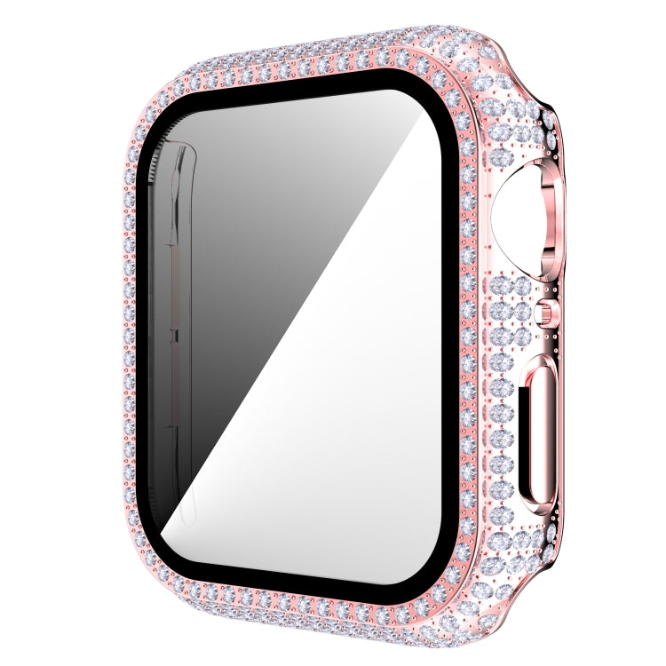 Diamond PC + boîtier de montre en verre trempé pour la série Apple Watch, 6&SE&5&4 40mm, 6&SE&5&4 44mm