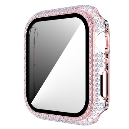 Diamond PC + boîtier de montre en verre trempé pour la série Apple Watch, 6&SE&5&4 40mm, 6&SE&5&4 44mm