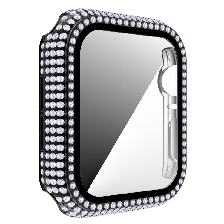 Diamond PC + boîtier de montre en verre trempé pour la série Apple Watch, 6&SE&5&4 40mm, 6&SE&5&4 44mm