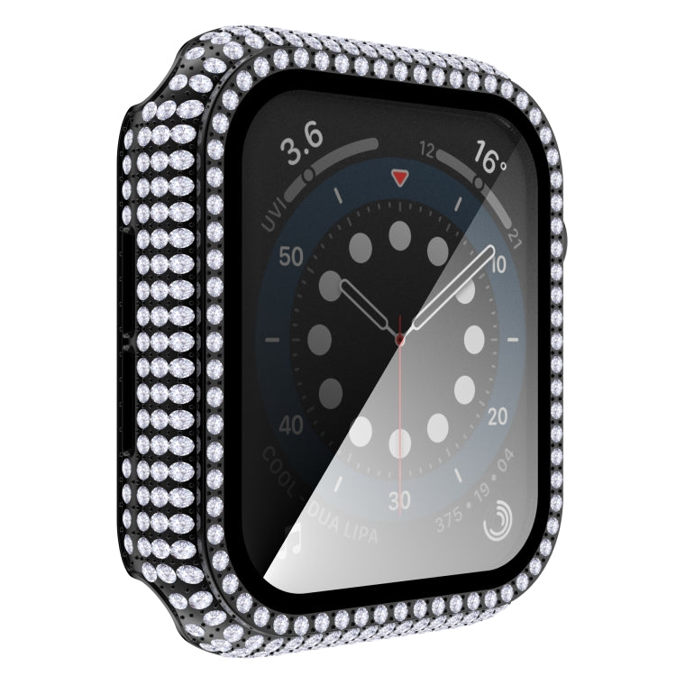 Diamond PC + boîtier de montre en verre trempé pour la série Apple Watch, 6&SE&5&4 40mm, 6&SE&5&4 44mm