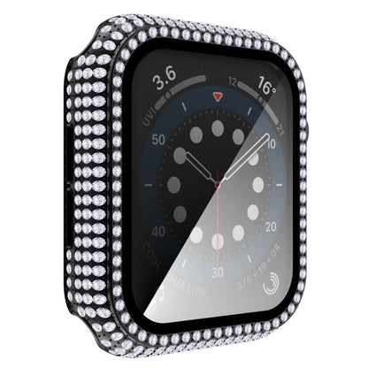 Diamond PC + boîtier de montre en verre trempé pour la série Apple Watch, 6&SE&5&4 40mm, 6&SE&5&4 44mm