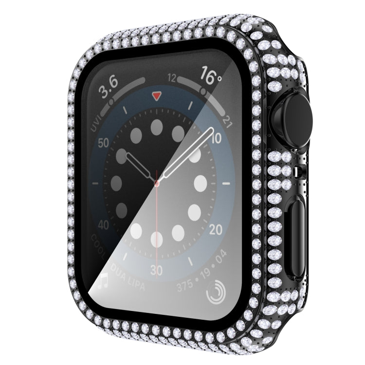 Diamond PC + boîtier de montre en verre trempé pour la série Apple Watch, 6&SE&5&4 40mm, 6&SE&5&4 44mm