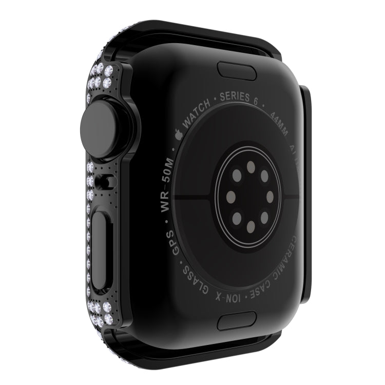 Diamond PC + boîtier de montre en verre trempé pour la série Apple Watch, 6&SE&5&4 40mm, 6&SE&5&4 44mm