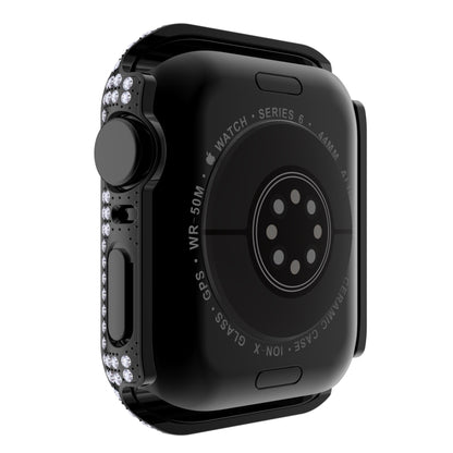 Diamond PC + boîtier de montre en verre trempé pour la série Apple Watch, 6&SE&5&4 40mm, 6&SE&5&4 44mm
