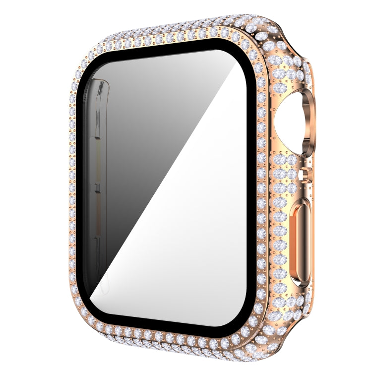 Diamond PC + boîtier de montre en verre trempé pour la série Apple Watch, 6&SE&5&4 40mm, 6&SE&5&4 44mm