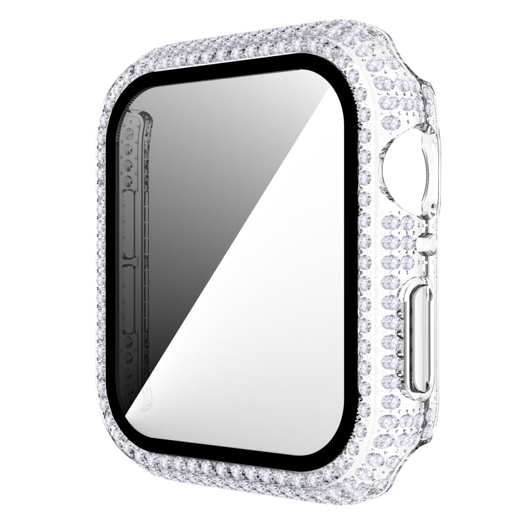 Diamond PC + boîtier de montre en verre trempé pour la série Apple Watch, 6&SE&5&4 40mm, 6&SE&5&4 44mm