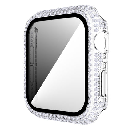 Diamond PC + boîtier de montre en verre trempé pour la série Apple Watch, 6&SE&5&4 40mm, 6&SE&5&4 44mm