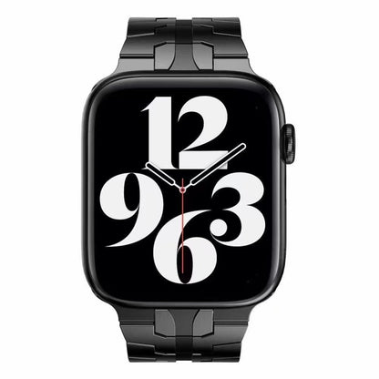 Bracelet de montre en métal à boucle papillon pour la série Apple Watch, 7 41mm / 6&SE&5&4 40mm / 3&2&1 38mm, 7 45mm / 6&SE&5&4 44mm / 3&2&1 42mm