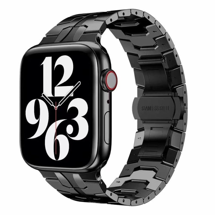 Bracelet de montre en métal à boucle papillon pour la série Apple Watch, 7 41mm / 6&SE&5&4 40mm / 3&2&1 38mm, 7 45mm / 6&SE&5&4 44mm / 3&2&1 42mm