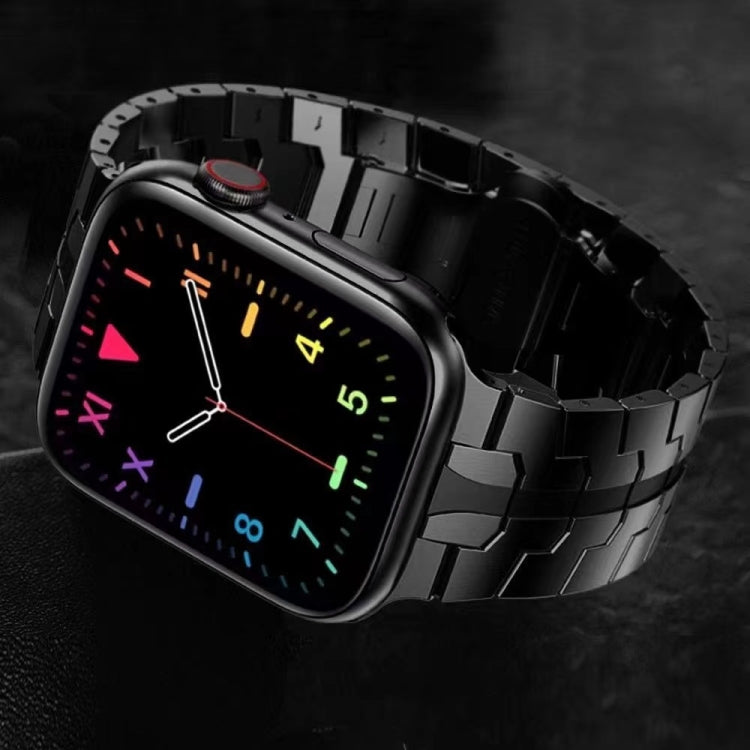 Bracelet de montre en métal à boucle papillon pour la série Apple Watch, 7 41mm / 6&SE&5&4 40mm / 3&2&1 38mm, 7 45mm / 6&SE&5&4 44mm / 3&2&1 42mm
